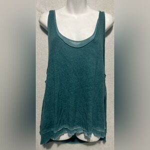 We The Free Anthropologie Scoop Neck Layered Razor Back Tank Top Size Small